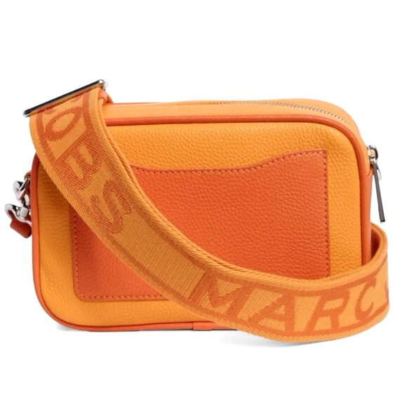 New Marc Jacobs Bold Flash Crossbody Camera Bag Pebble Leather Tangerine Multi - Picture 5 of 6